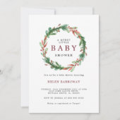 Kerstmis in het Baby shower van Bourgogne Kaart (Voorkant)