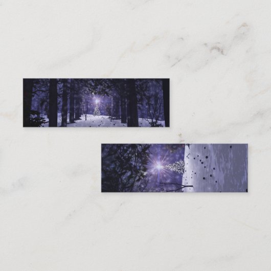 Kerstmis in het Bladwijzer Pines Mini Visitekaartje (Voorkant / Achterkant)