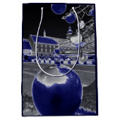 Kerstmis in het blauw medium cadeauzakje (Voorkant)
