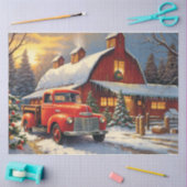 Kerstmis in het Boerderij Tissuepapier (Craft)