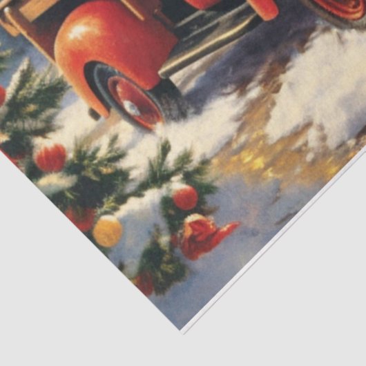 Kerstmis in het Boerderij Tissuepapier (Detail)