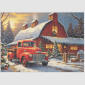 Kerstmis in het Boerderij Tissuepapier (Voorkant)