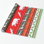 Kerstmis in het bos cadeaupapier (Uitgerold)