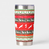 Kerstmis in het bos geïsoleerde drinkbeker (Achterkant)