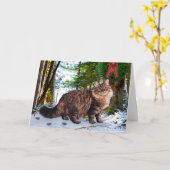 "Kerstmis in het Bos" Groet Kaart (Gele Bloem)