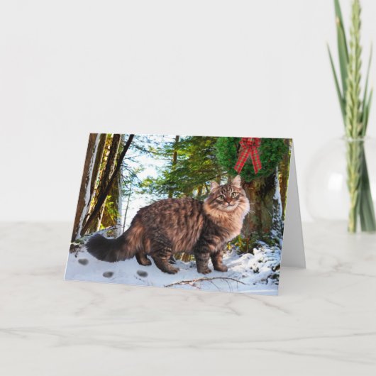 "Kerstmis in het Bos" Groet Kaart (Voorkant)