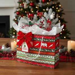 Kerstmis in het bos groot cadeauzakje