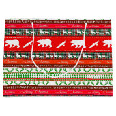 Kerstmis in het bos groot cadeauzakje (Voorkant)