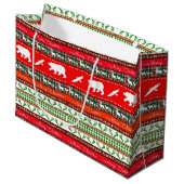 Kerstmis in het bos groot cadeauzakje (Voorkant Gekanteld)