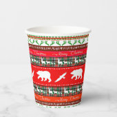 Kerstmis in het bos papieren bekers (Voorkant)