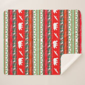 Kerstmis in het bos sherpa deken (Voorkant (horizontaal))