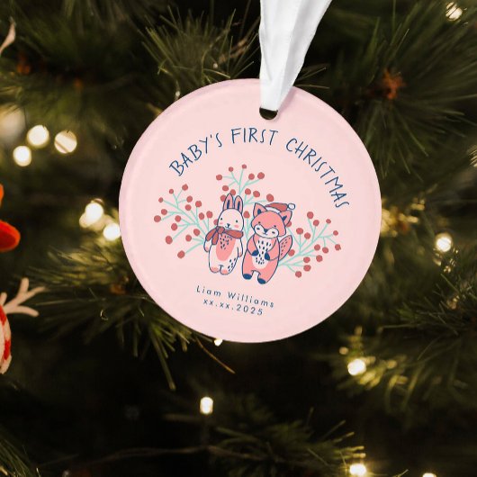 Kerstmis in het bos voor de allerkleinste ornament