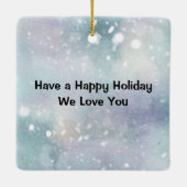 Kerstmis in het bos voor grootouders keramisch ornament (Achterkant)