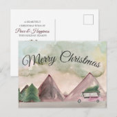 Kerstmis in het Briefkaart van de bergen (Voorkant / Achterkant)