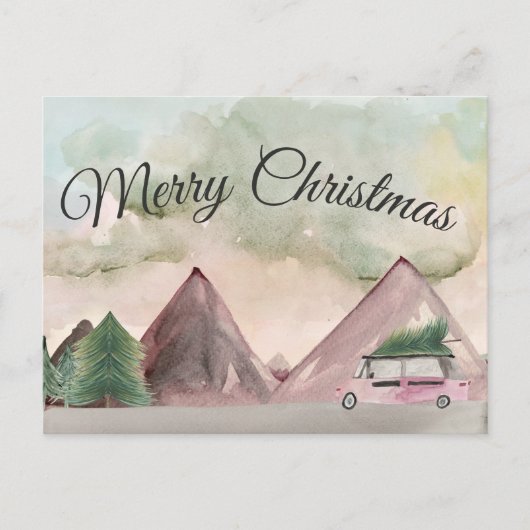 Kerstmis in het Briefkaart van de bergen (Voorkant)