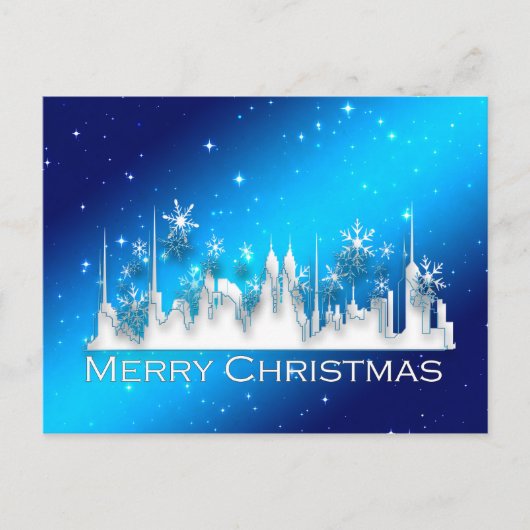 Kerstmis in het briefkaart van de stad (Voorkant)