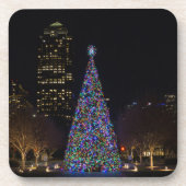 Kerstmis in het centrum van Dallas Bier Onderzetter (Voorkant)