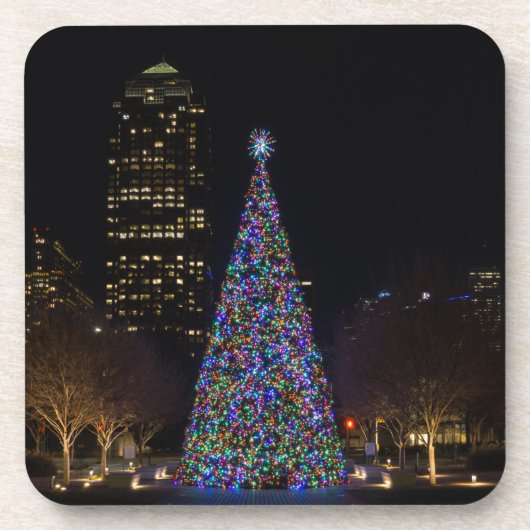 Kerstmis in het centrum van Dallas Bier Onderzetter (Voorkant)