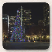 Kerstmis in het centrum van Dallas Bier Onderzetter (Voorkant)