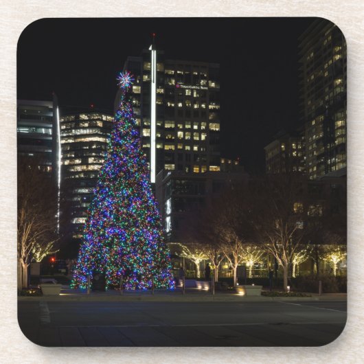 Kerstmis in het centrum van Dallas Bier Onderzetter (Voorkant)