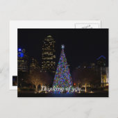 Kerstmis in het centrum van Dallas Briefkaart (Voorkant / Achterkant)