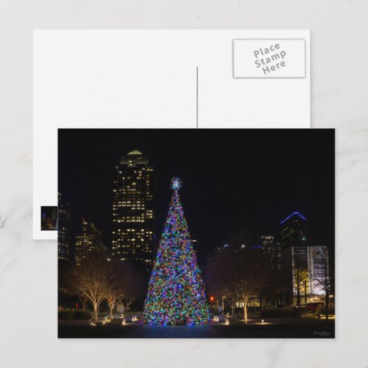 Kerstmis in het centrum van Dallas Briefkaart (Voorkant / Achterkant)