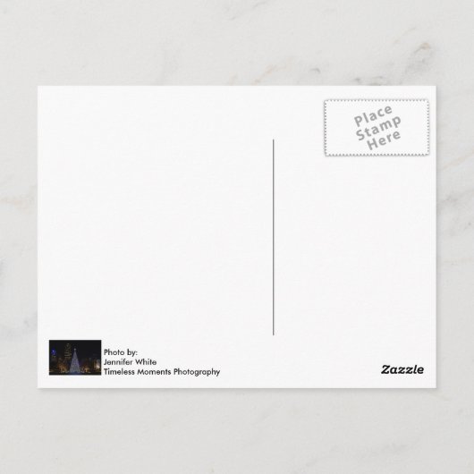 Kerstmis in het centrum van Dallas Briefkaart (Achterkant)