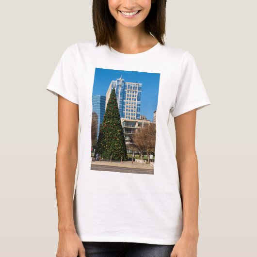 Kerstmis in het centrum van Dallas T-shirt (Voorkant)