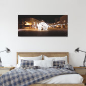 Kerstmis in het centrum van Esztergom Hongarije. Canvas Afdruk (Insitu (Slaapkamer))