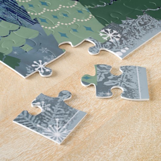 Kerstmis in het Forest Design Jigzaag Puzzle Legpuzzel (Zijkant)