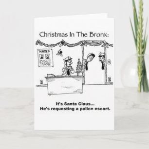 Kerstmis in het Grappige Wenskaart Bronx Feestdagen Kaart