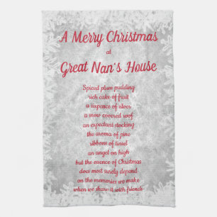 Kerstmis in het Great Nan House Kitchen Towels Theedoek
