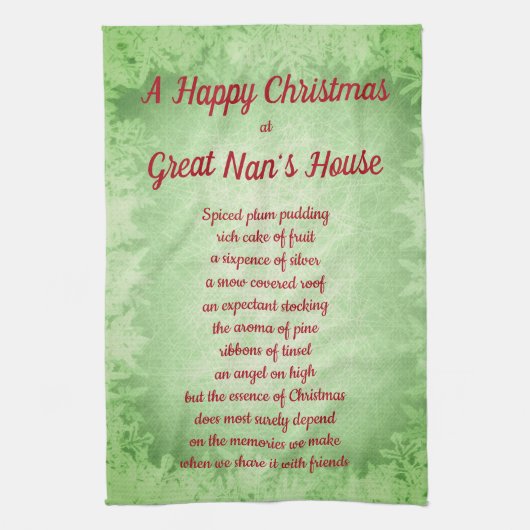 Kerstmis in het Great Nan House Kitchen Towels Theedoek (Verticaal)
