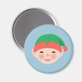 Kerstmis in het Groene Pet op lichtblauw Magneet (Voorkant / Achterkant)