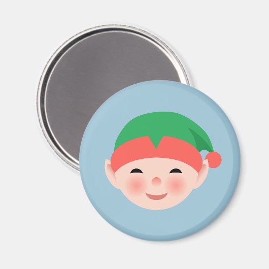 Kerstmis in het Groene Pet op lichtblauw Magneet (Voorkant / Achterkant)