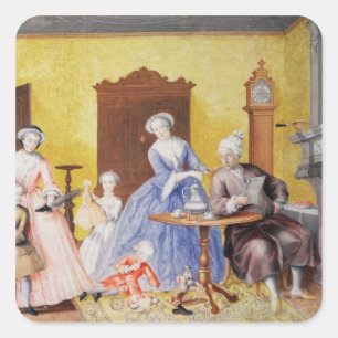 Kerstmis in het Koninklijk Huishouden van de Empre Vierkante Sticker