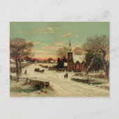 Kerstmis in het land briefkaart (Voorkant)