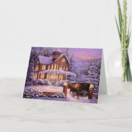 Kerstmis in het land feestdagen kaart