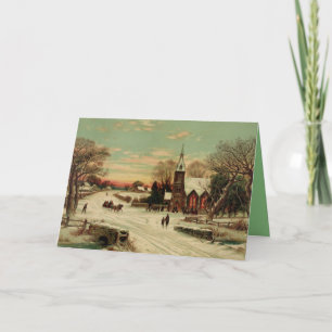 Kerstmis in het land feestdagen kaart