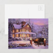 Kerstmis in het land feestdagenkaart (Voorkant / Achterkant)