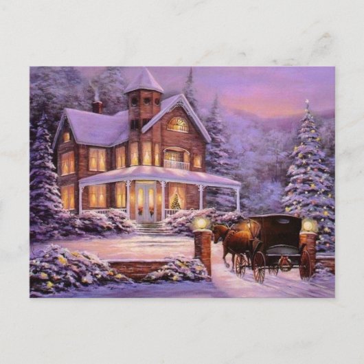 Kerstmis in het land feestdagenkaart (Voorkant)