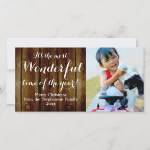 Kerstmis in het land het meest fantastische moment feestdagenkaart