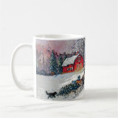 Kerstmis in het land koffiemok (Links)