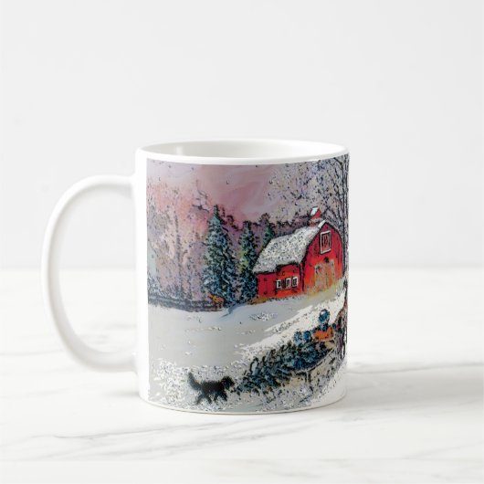 Kerstmis in het land koffiemok (Links)