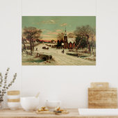 Kerstmis in het land poster (Keuken)