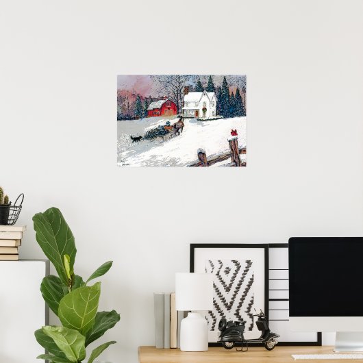 Kerstmis in het land poster (Thuiskantoor)