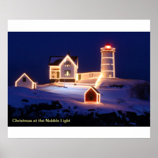 Kerstmis in het licht van de nubble poster