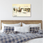 Kerstmis in het Line Camp Canvas Afdruk (Insitu (Slaapkamer))