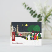 Kerstmis in het Londense feestdag Briefkaart (Staand voorkant)