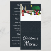 Kerstmis in het Londense menu (Voorkant / Achterkant)